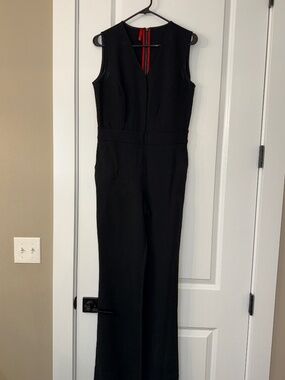 Spanx Black Wide Leg Ponte Jumpsuit